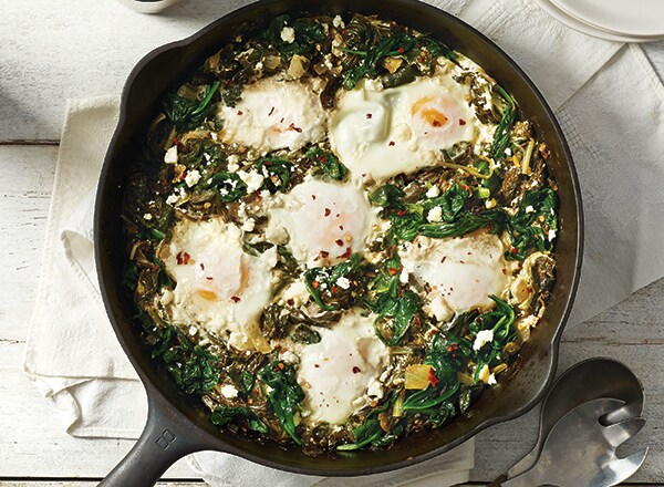 Baked Eggs over Creamy Greens | Publix Recipes
